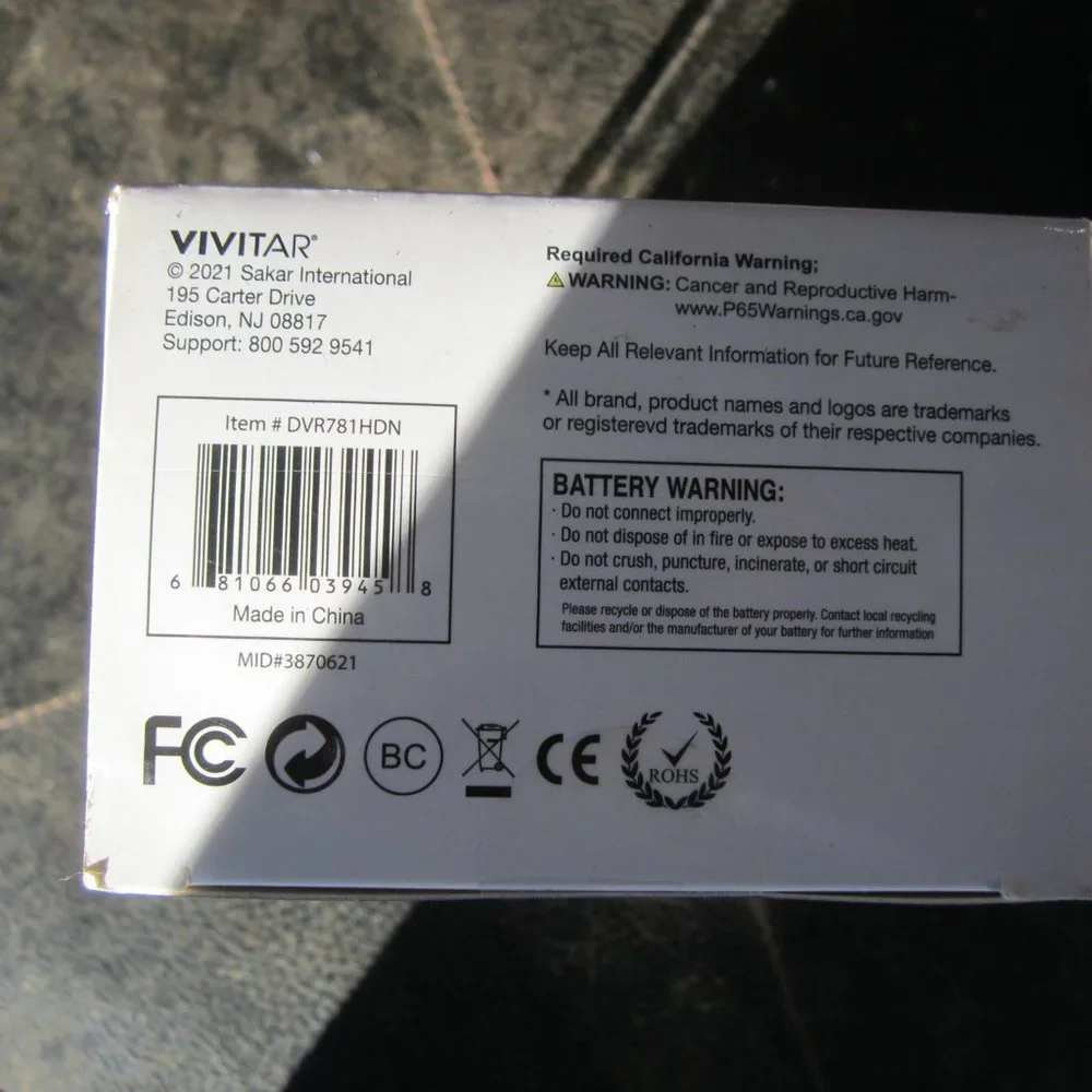 VIVITAR ACTION CAM, HIGH HD DEF, 2 INCH SCREEN, UNUSED